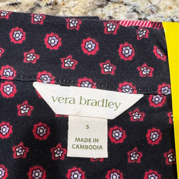 Vera Bradley Black & White Plaid 2-Piece Cotton Pajama Set - Picture 3 of 3